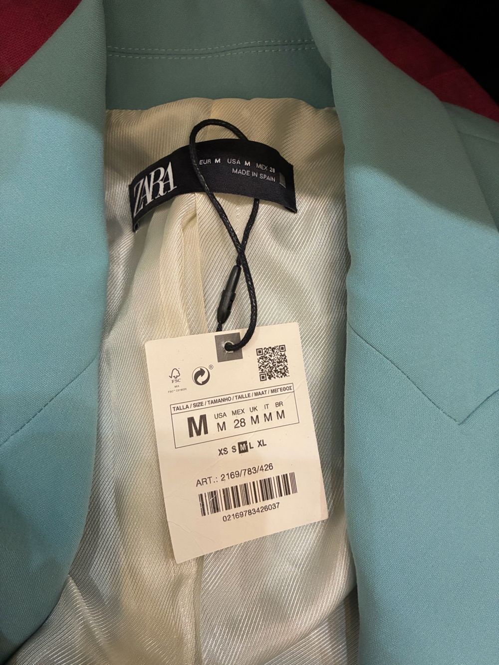 NWT ZARA Double-Breasted Pantsuit in Powder Blue
Jacket size M, pants size S - Picture 2 of 8